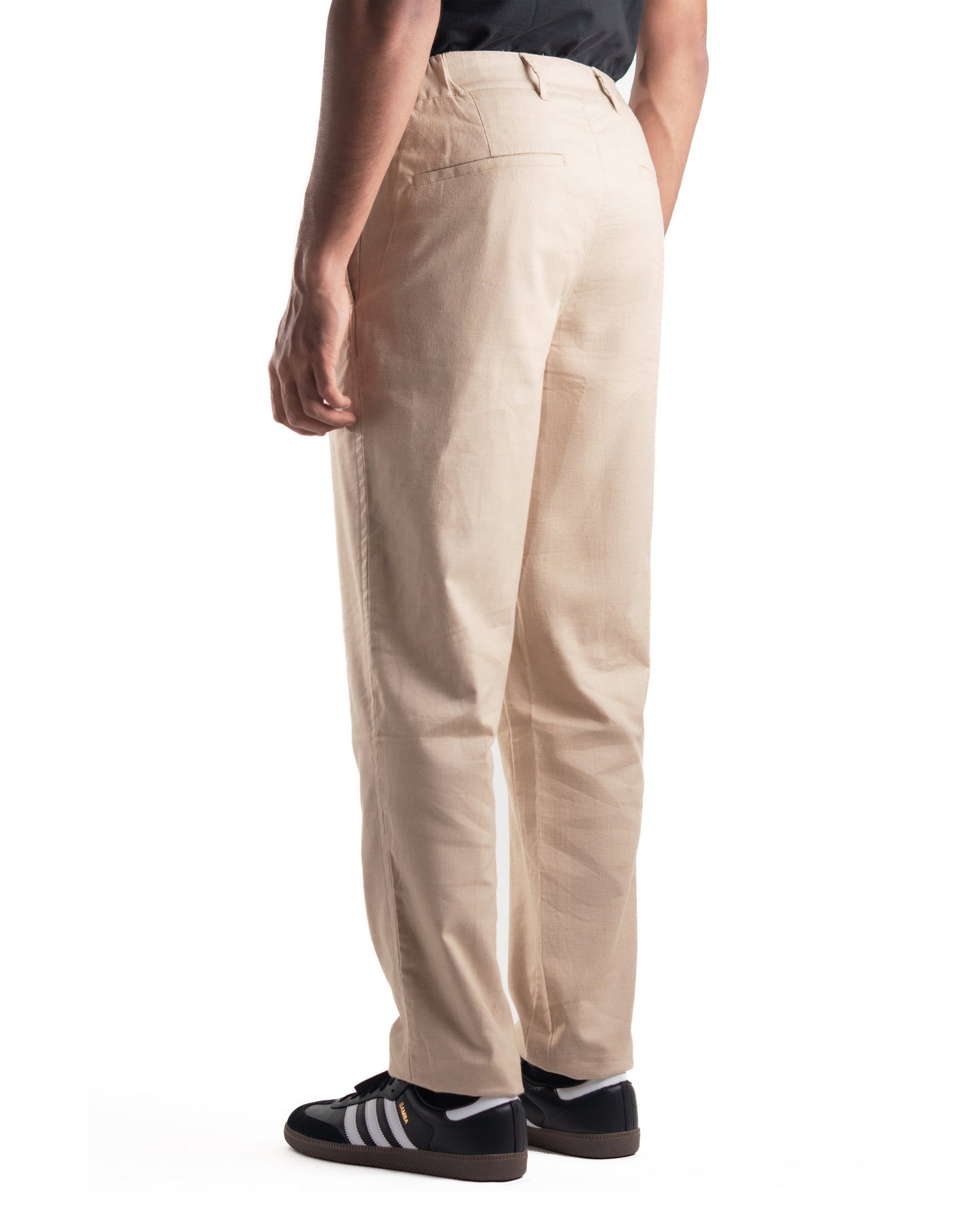 Linen Blend Trousers - Sand