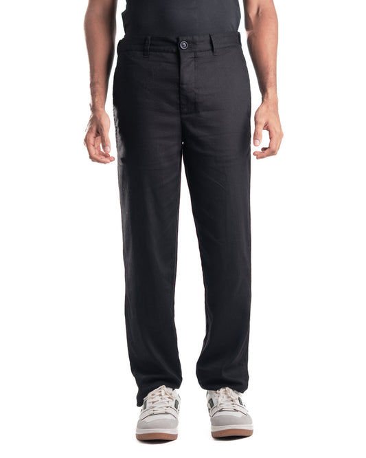 Linen - Lyocell Trousers - Jett Black