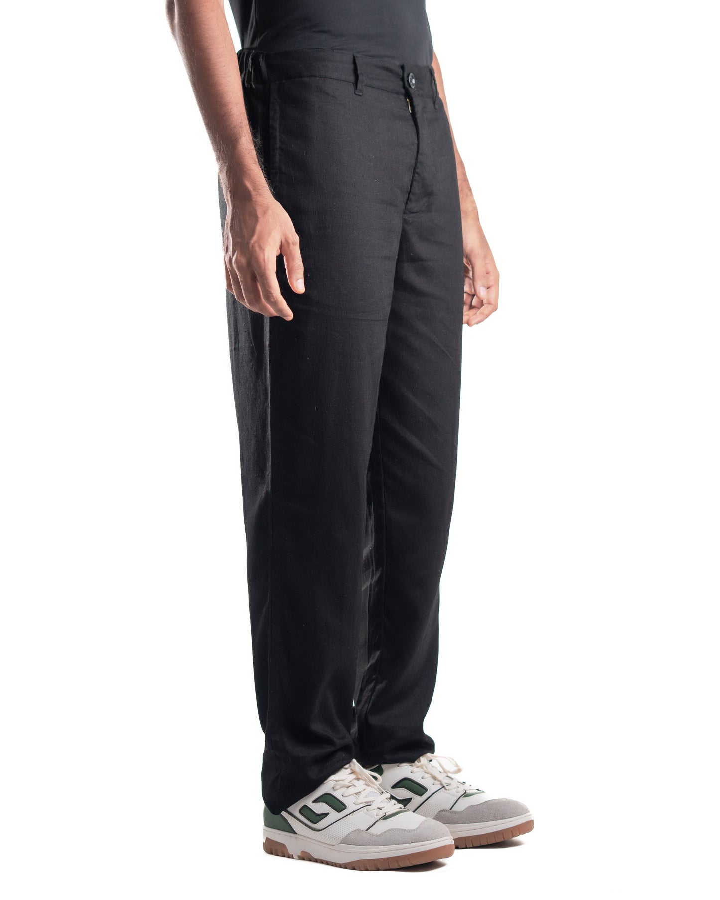 Linen - Lyocell Trousers - Jett Black