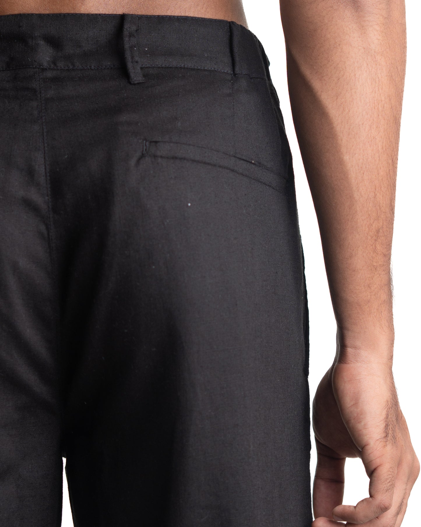 Linen - Lyocell Trousers - Jett Black