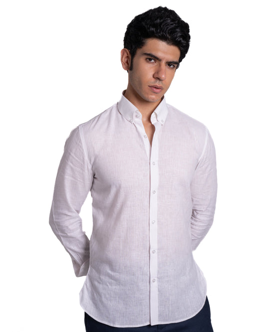 Linen Shirt - Contrast - Blossom