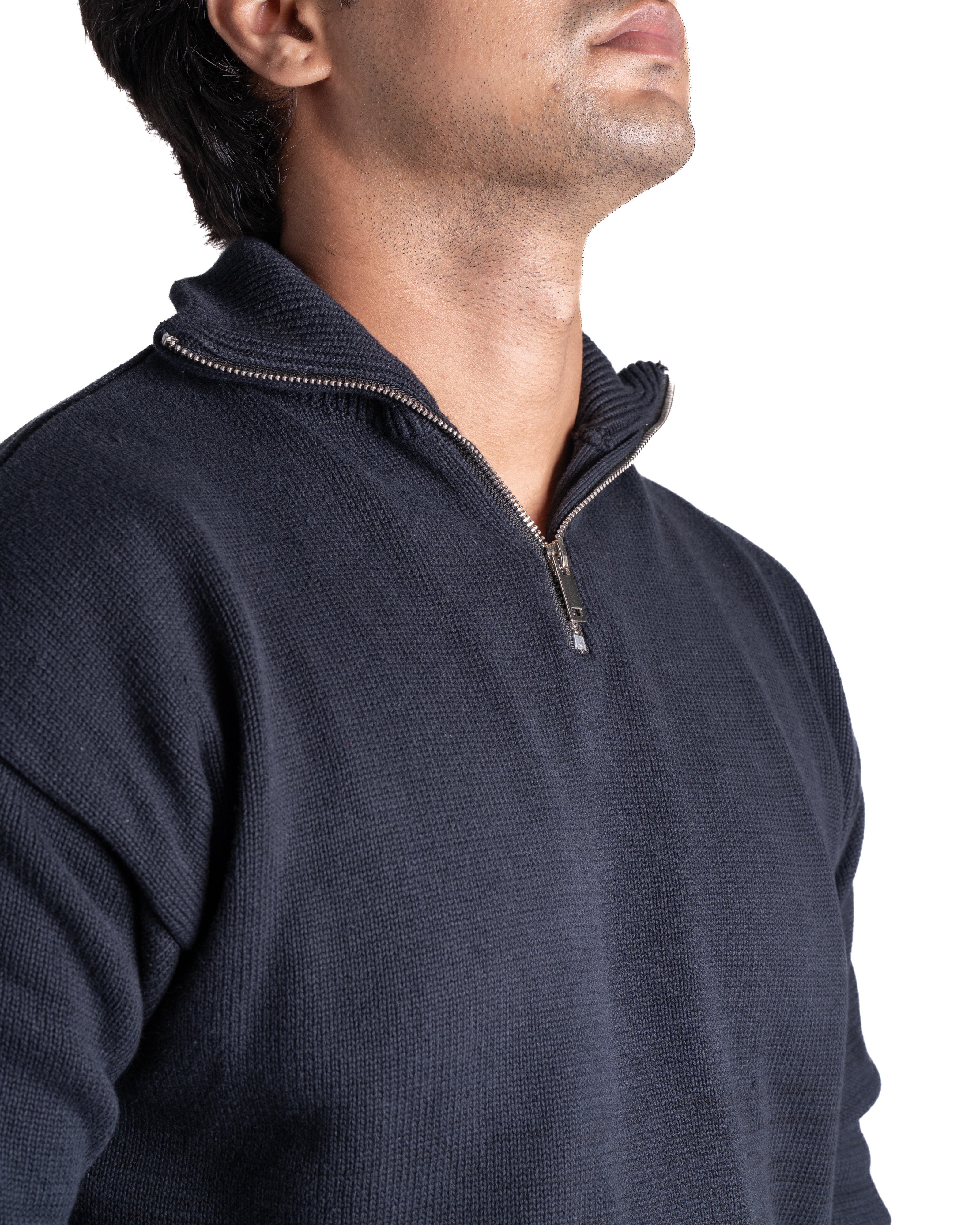 Quarter-zip - Oversized - Charcoal – Ettāra