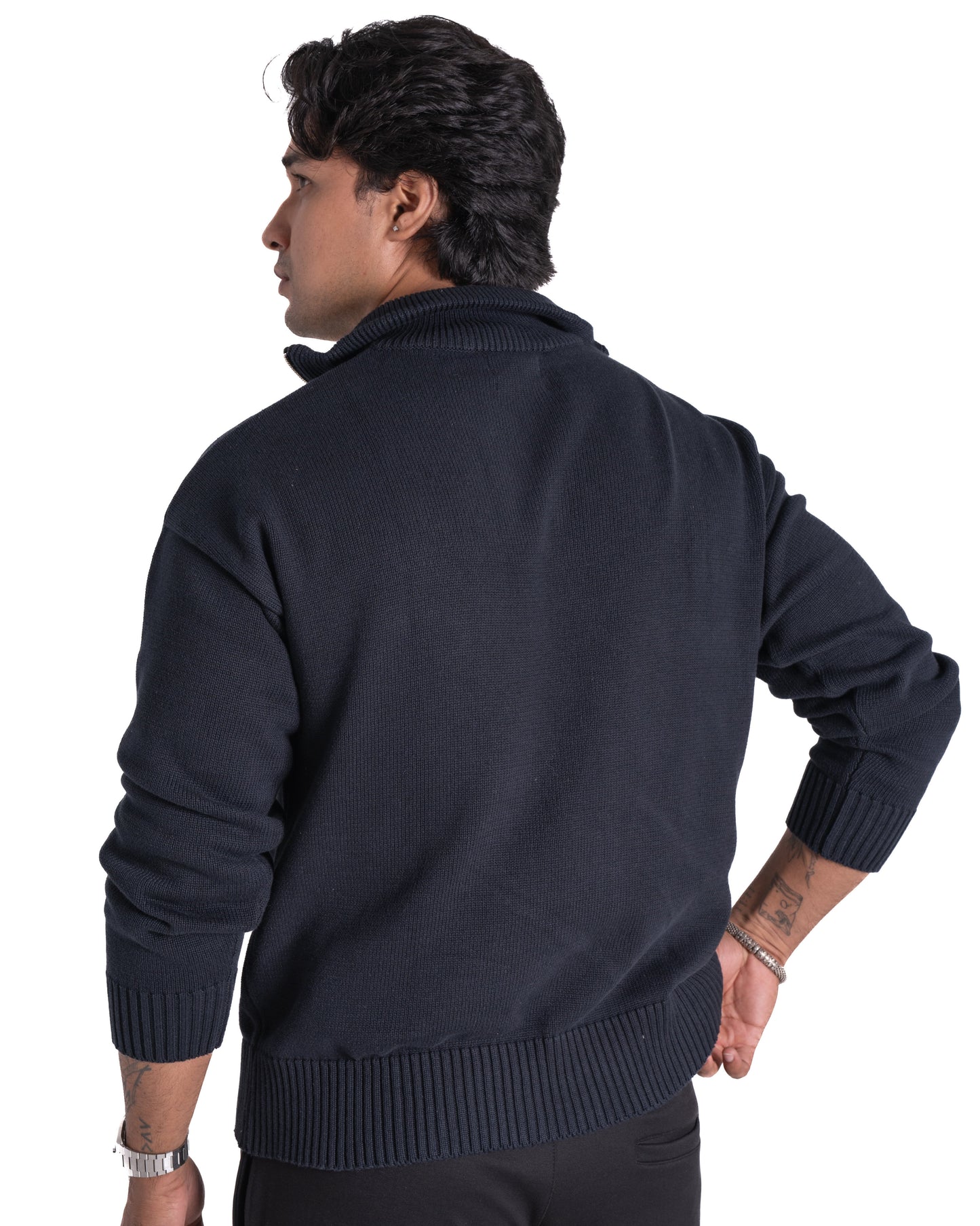 Quarter-zip - Oversized - Charcoal