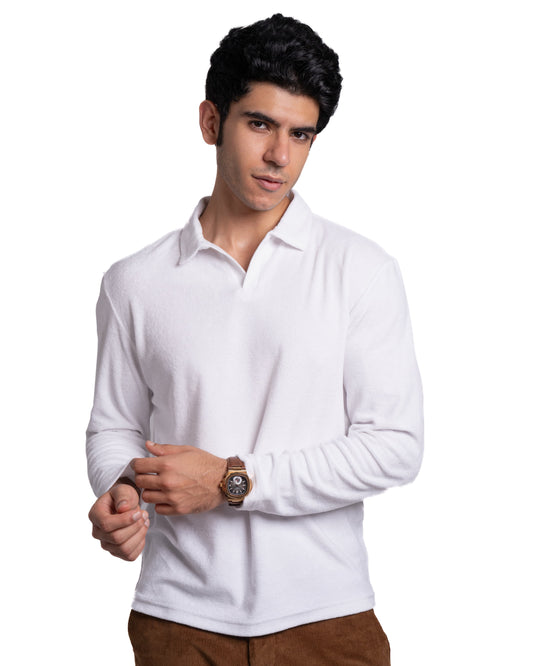 Cotton Terry Polo - Cloud