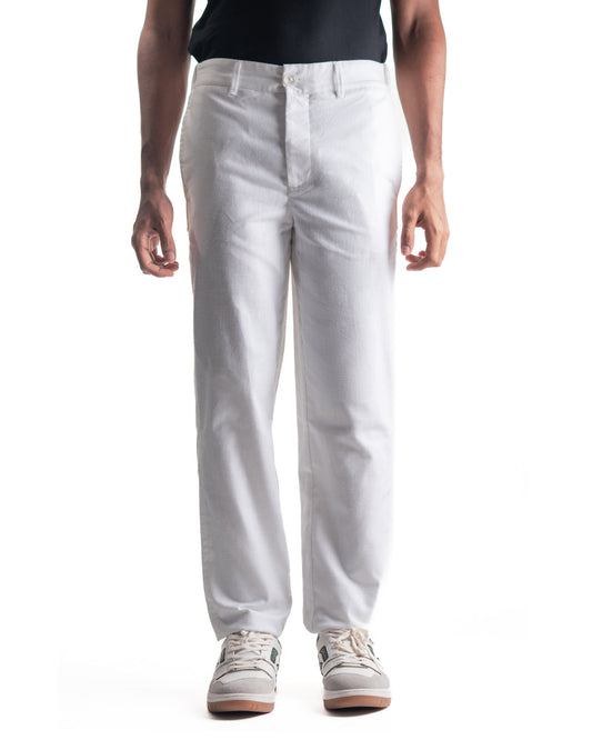 Linen Blend Trousers - Cloud
