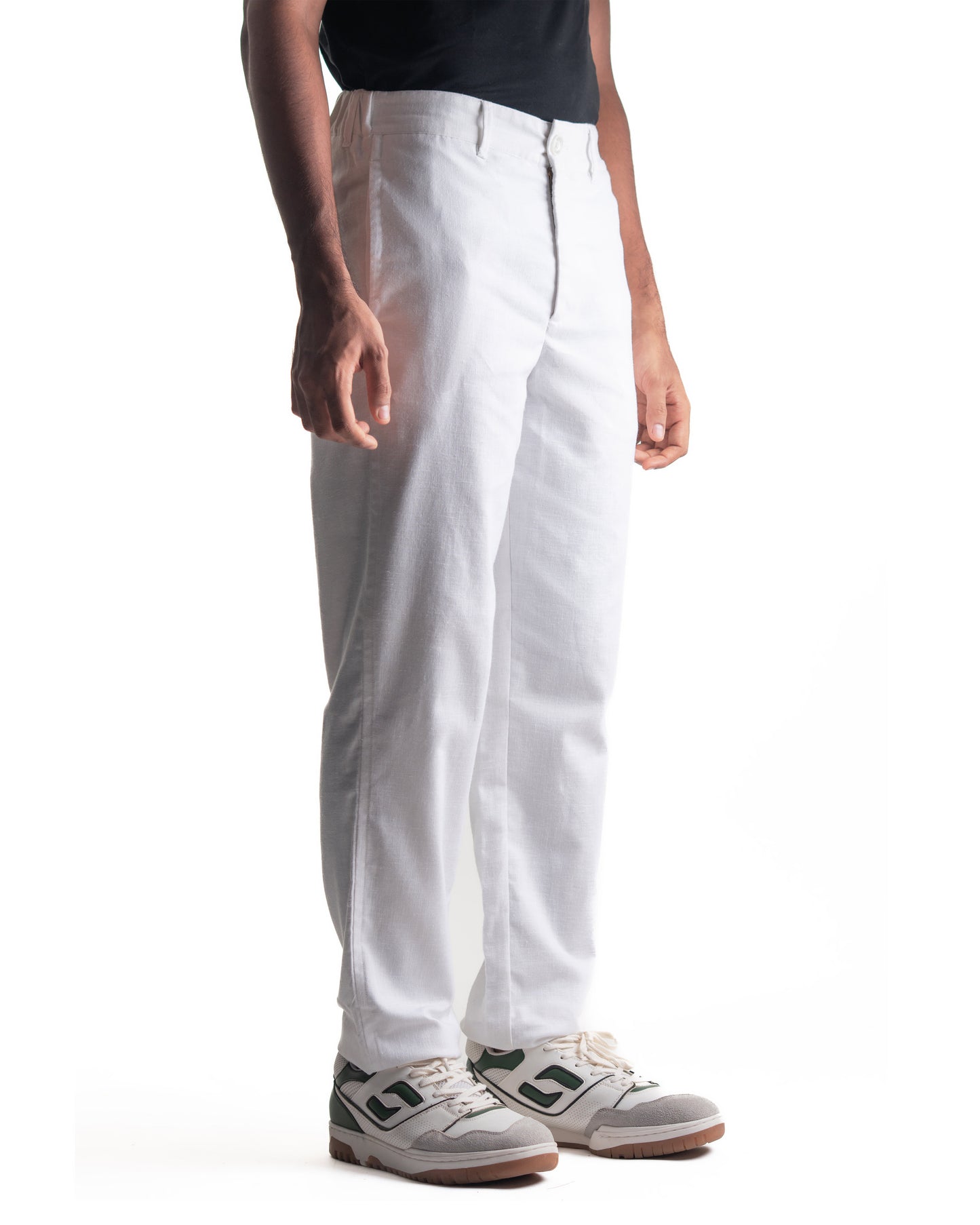 Linen Blend Trousers - Cloud