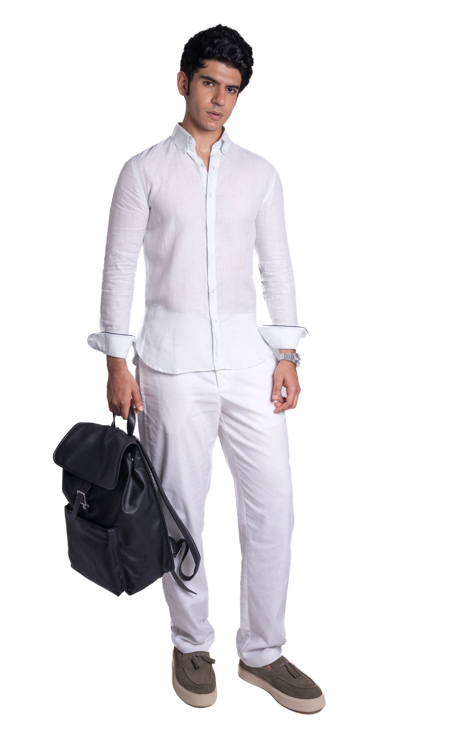 Pure Linen Shirt - Pastels - Mist