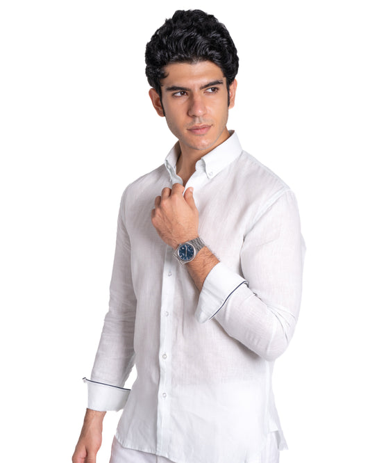 Pure Linen Shirt - Pastels - Mist