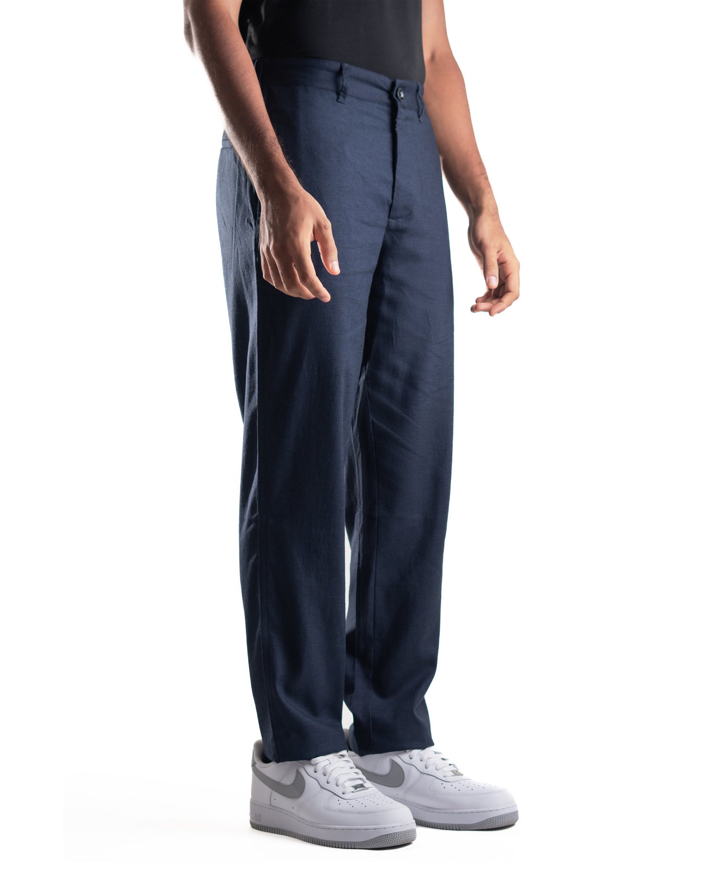 Linen - Lyocell Trousers - Dark Navy