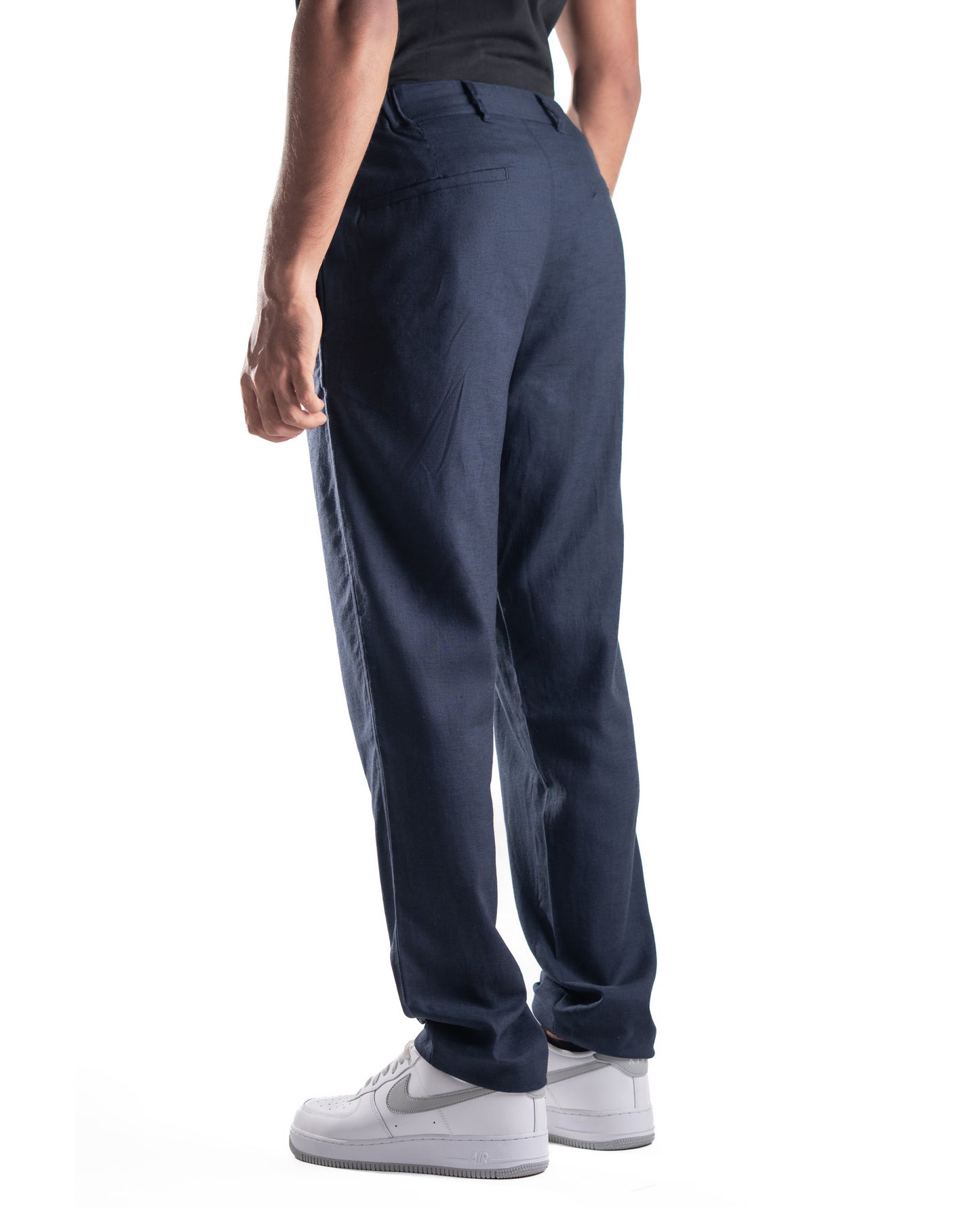 Linen - Lyocell Trousers - Dark Navy
