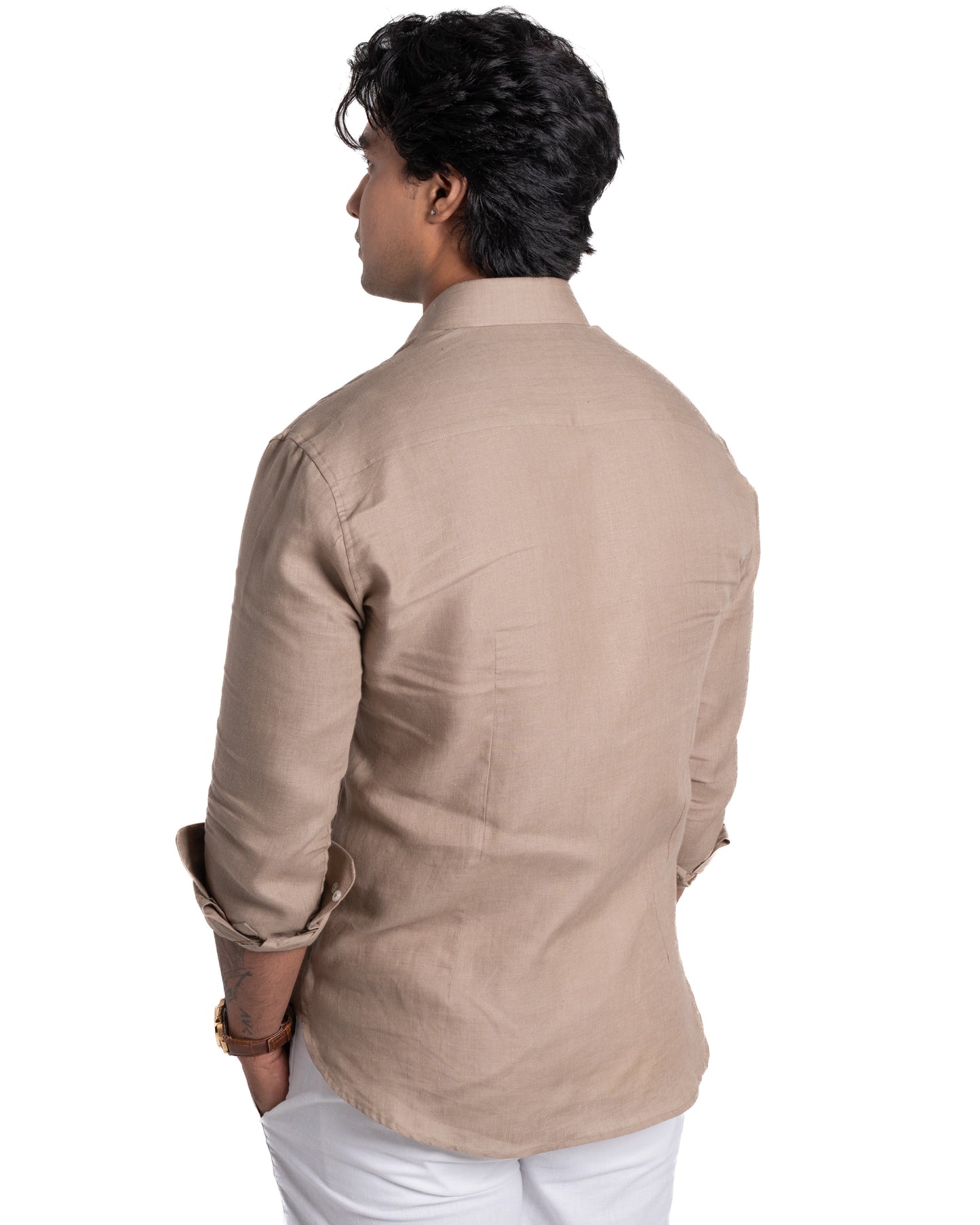 Pure Linen Shirt - Earthy - Sand
