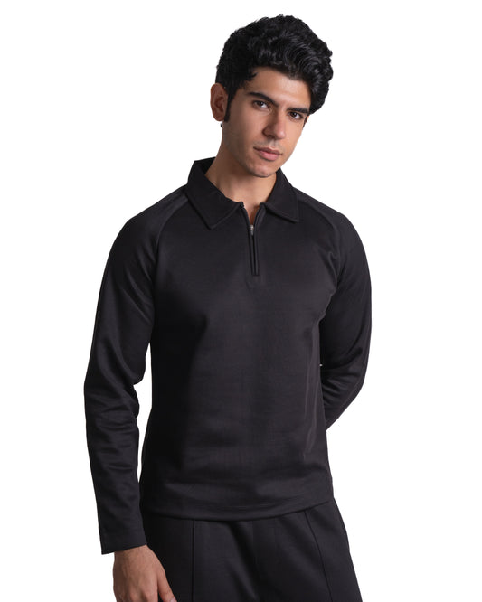 Still Full - Sleeved Polo - Shadow