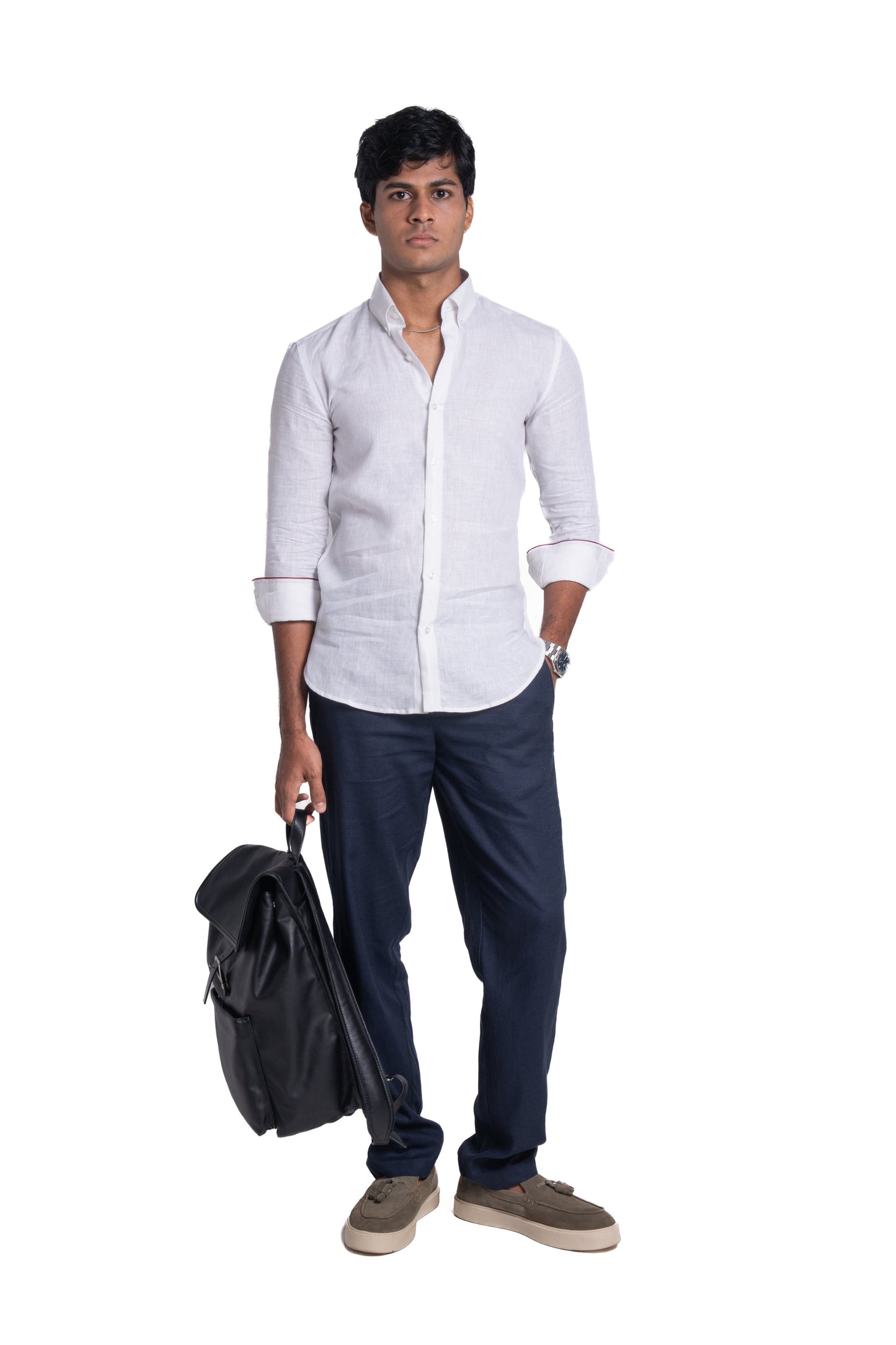 Pure Linen Shirt - Pastels - Cloud