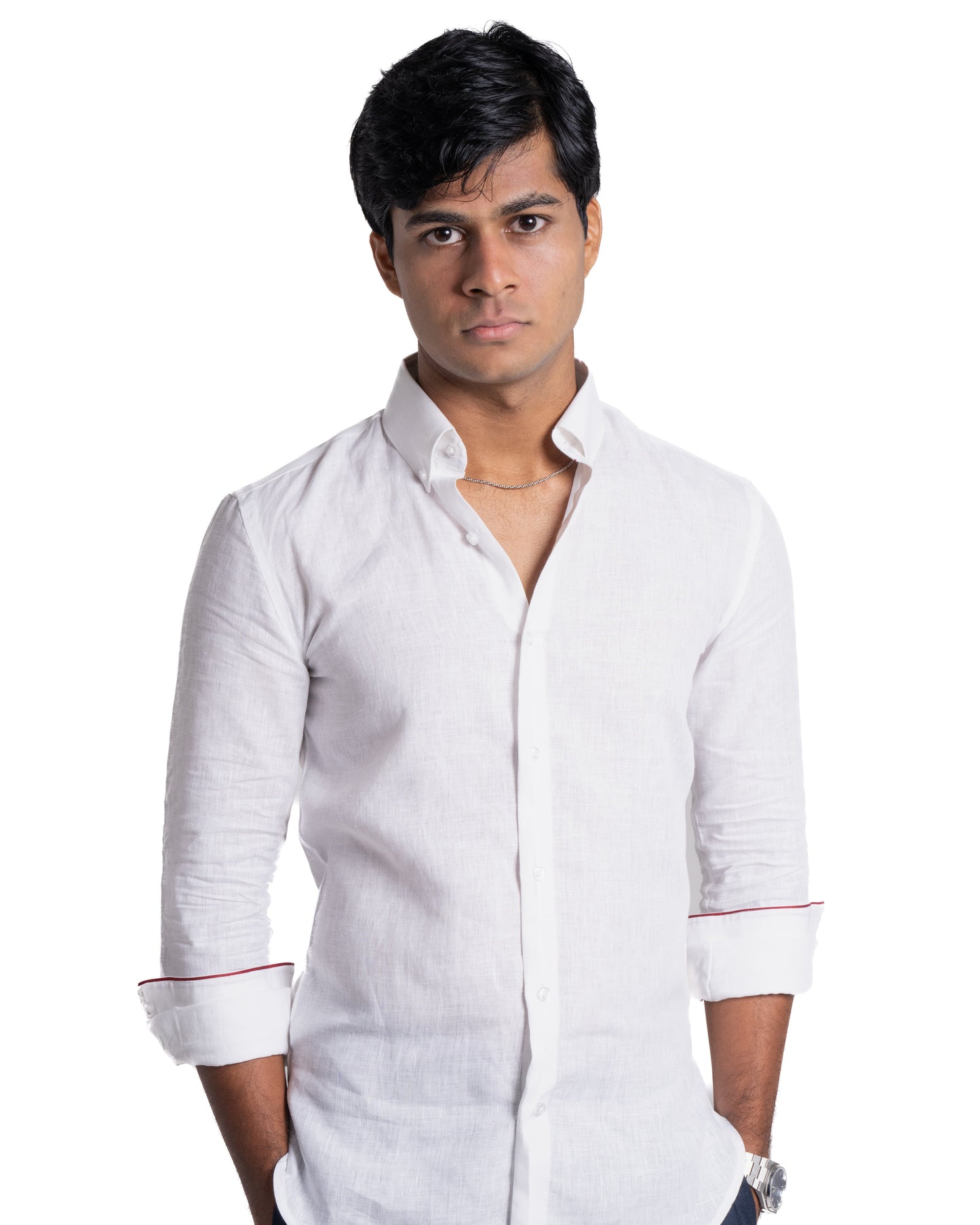 Pure Linen Shirt - Pastels - Cloud